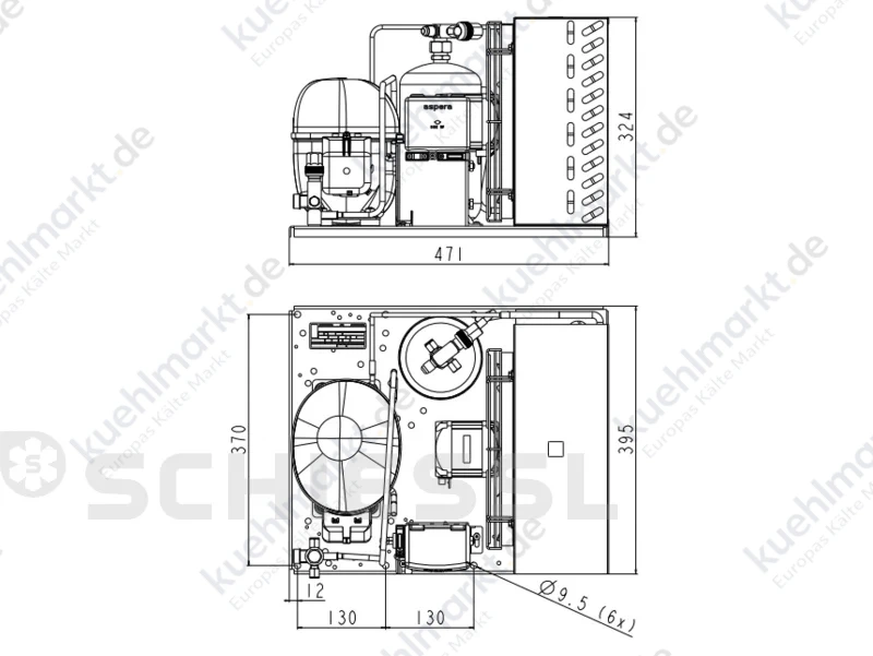 Embraco Verflüssigungssatz R290 UNEU6217U 230V