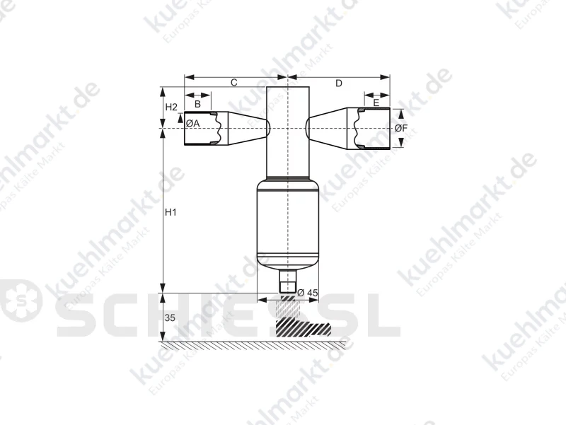 Alco Regelventil elektr.Uniflow A3 EX6-M21FLR22mmx28mm