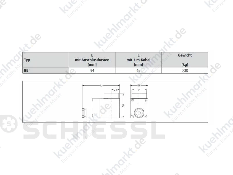 Danfoss Magnetventilspule Clip-on BE042AS 42V/50Hz AC 10W 018F6708