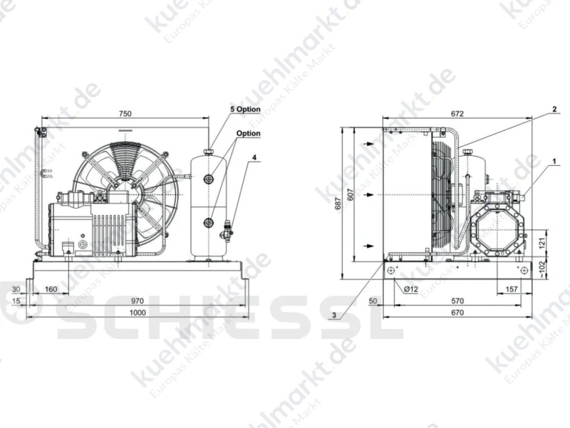 Bitzer halbh. Verflüssigungssatz LH64E/2EES-2Y-40S 400V