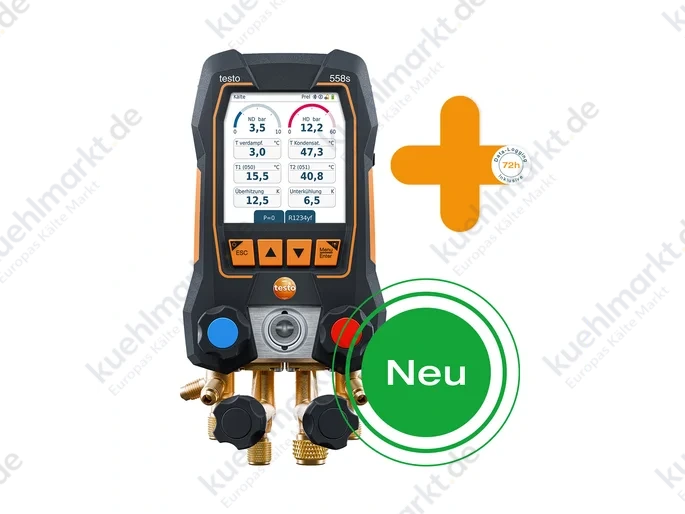 Testo digitale 4 Wege Monteurhilfe 558s Smart m. Touchsc. inkl Datenlogging
