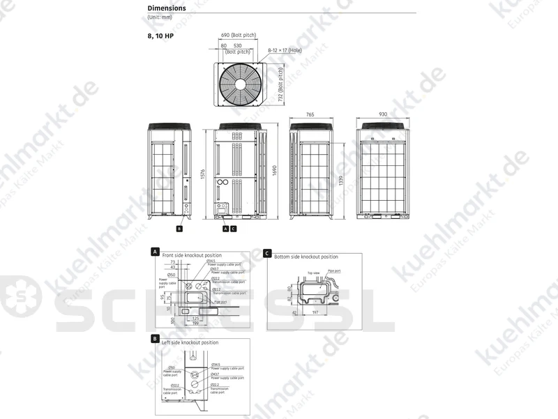 Fujitsu VRF Außeneinheit VR - IV - Set AJY270GALDHH - R410A - Energiesparer
