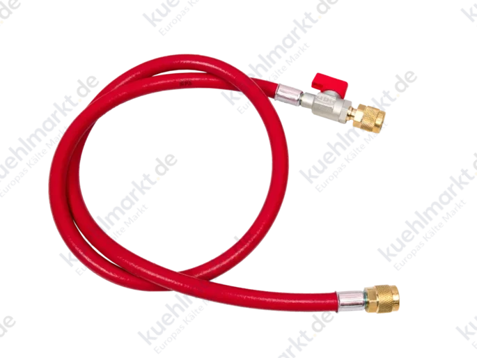 Refco Füllschlauch 60bar CA-CL-60 R 1500mm rot m.Kugelventil