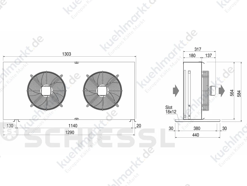 ECO Axiallüfterverflüssiger ohne Motor TKE 352_2