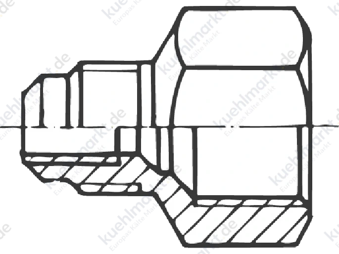 Schraderventil Aufschraubstutzen A-31614 7/16''UNFx7/16''UNF i/a VUR3-44