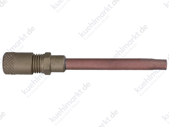 Schraderventil Lötstutzen mit Kupferrohr A-31002 m.CU-Rohr 1/8''NPT m.Ventilkappe