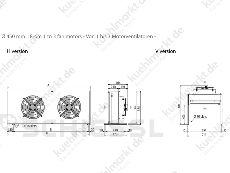 ECO Axiallüfterverflüssiger TKE 453M2 230V/1/50Hz