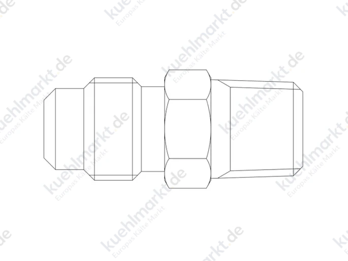 Castel Einschraubstutzen konisch 1/4'' SAE x 1/4 NPT 140Bar