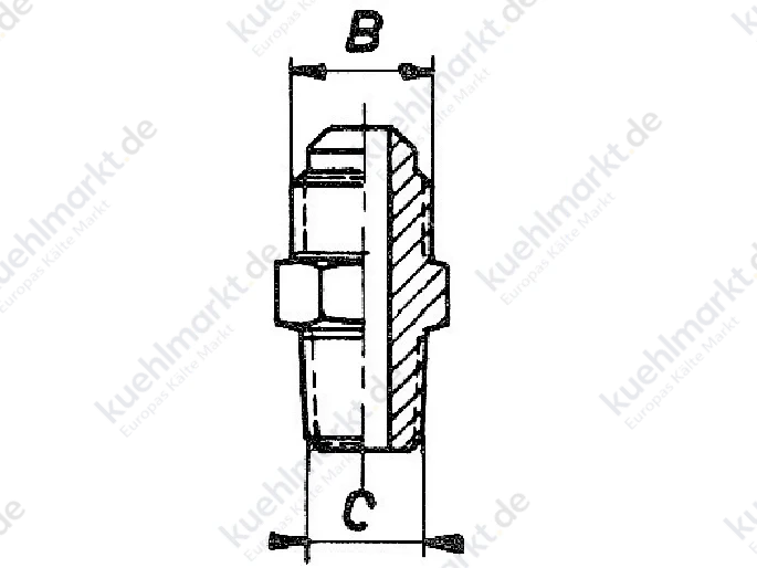 Einschraubstutzen konisch EK 3/4''UNFx1/4''NPT