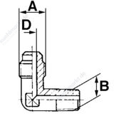 Einschraubstutzen konisch EK 5/8''UNFx1/2''NPTF