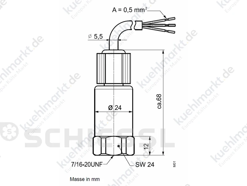 Siemens PolyCool Druckfühler QBE2104-P60U 4-20mA -1/+59 Bar