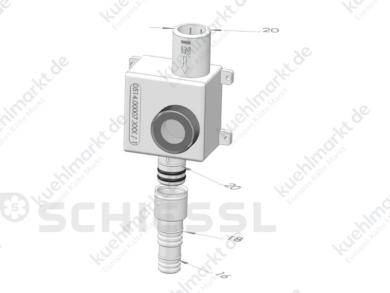 2EMME Unterputzsiphon Eintritt 16-40mm, Austritt 18/20mm