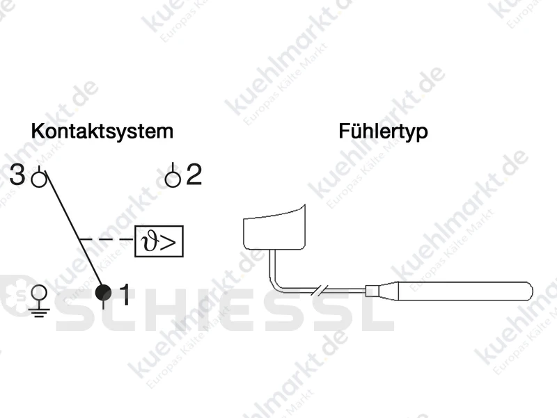 Penn Kapillarrohrthermostat A19AAF-9102 0/+10C