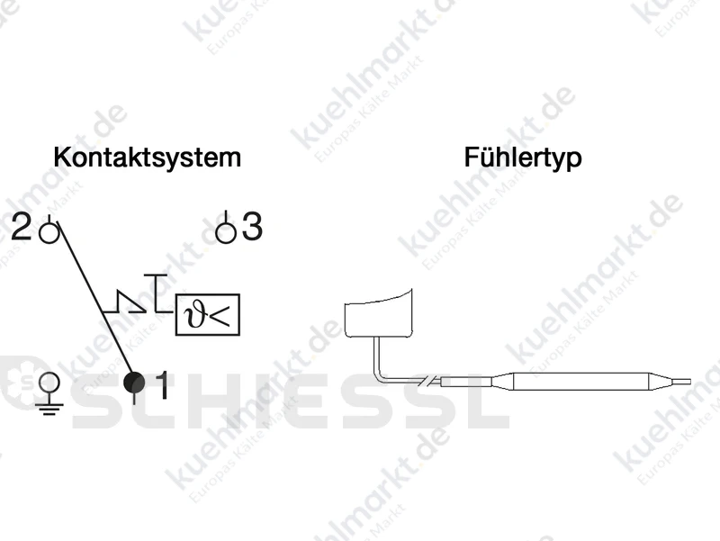 Penn Kapillarrohrthermostat A19ACC-9101-5/+28C