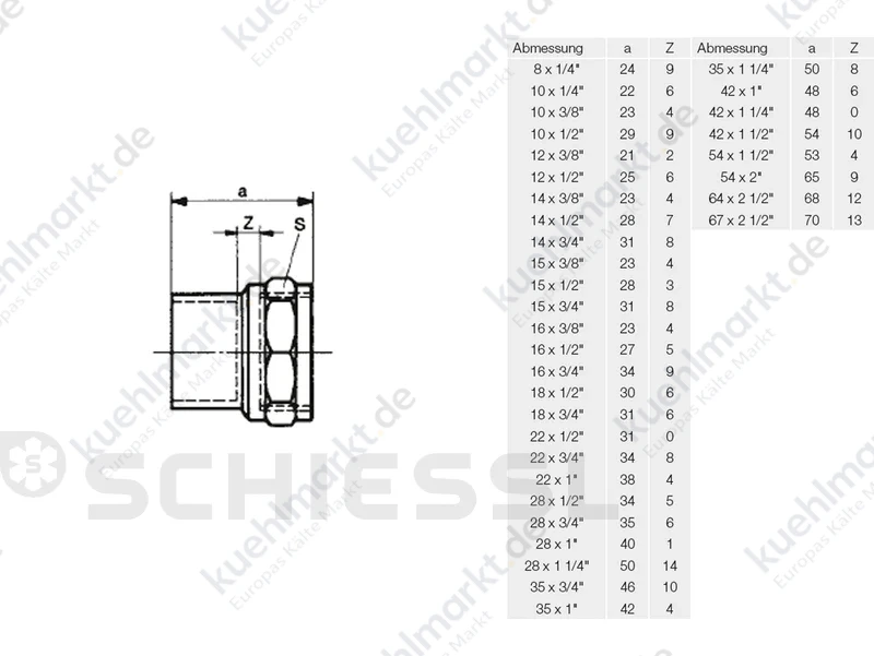 Übergangsmuffe 4270 G 54x2''