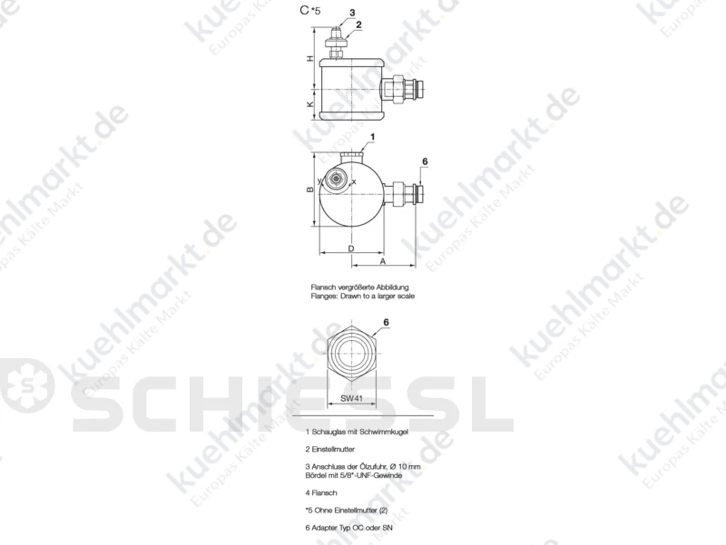 ESK Ölspiegelregulator einstellbar OREL-OC 1-1/8'' 40bar