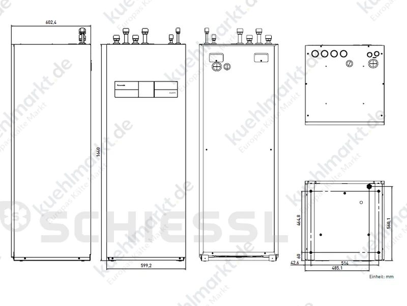 Panasonic AQUAREA Kombi-Hydromodul WH-ADC0316M9E8AN2 185l 400V