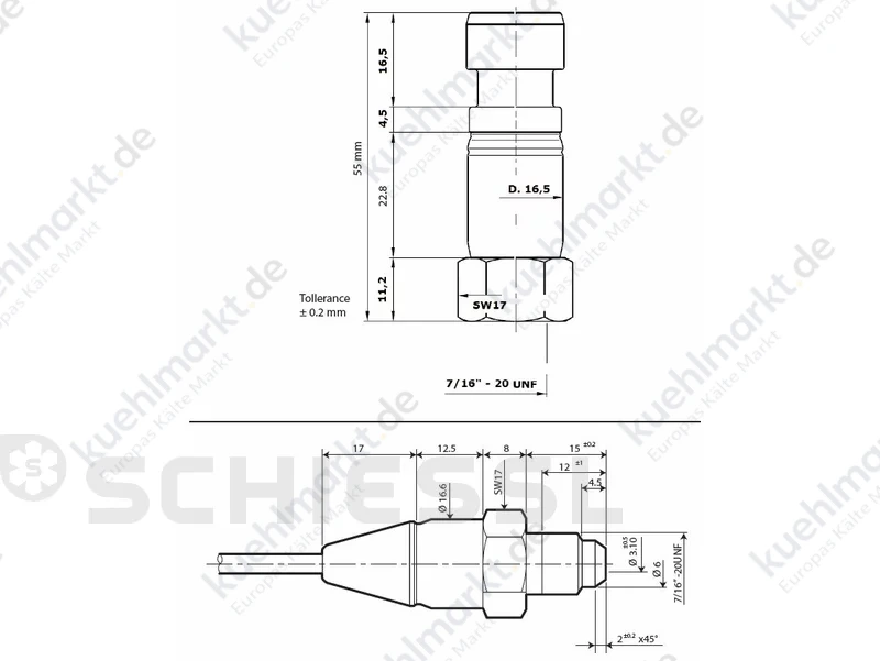 Carel Drucktransmitter SPKT0031C0 7/16'' UNF 0-30bar 4-20mA