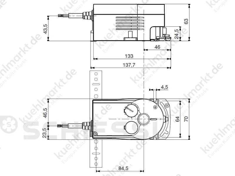 Herz Drehantrieb f. Dreiweg Mischventil 230V, 10Nm