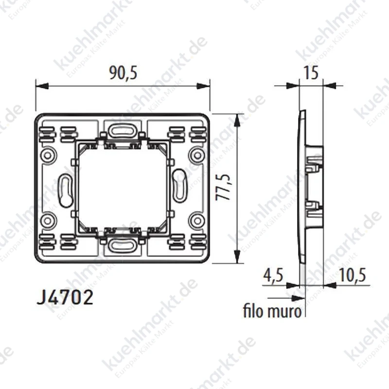 Bticino MatixGO Rahmen 2 Module Befestigungsschrauben J4702