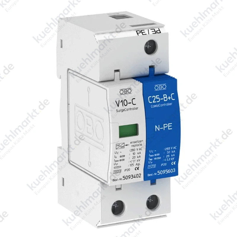 Obo Bettermann SPD 1+N/PE Überspannungsableiter 10KA CL.2 5093418