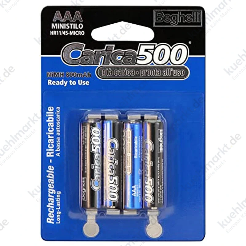 Beghelli wiederaufladbare Batterien mini stilo AAA 800mAh 8852