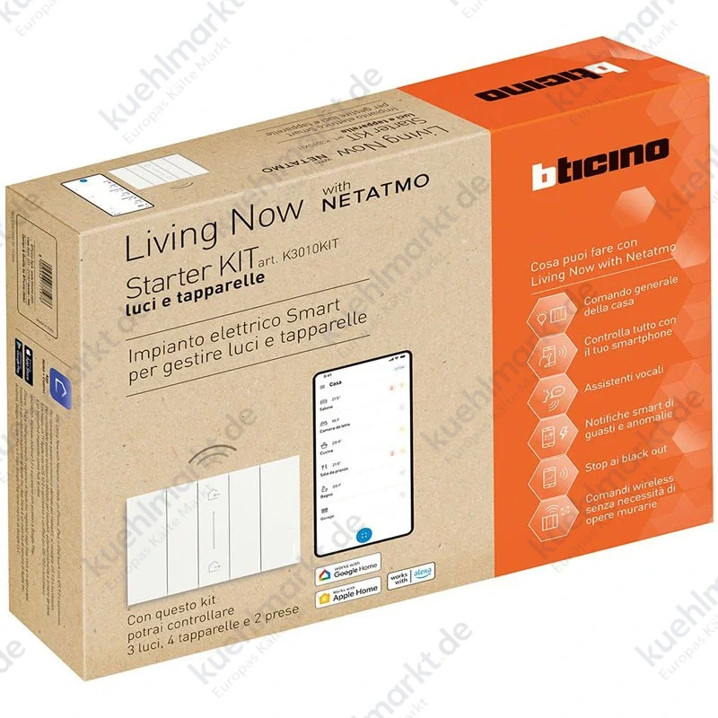 Bticino Living Now Starter-Kit für Smart-Beleuchtung und -Rollläden K3010KIT