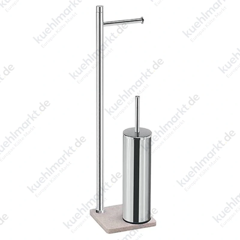 Gedy Trilly Stand WC-Garnitur mit Toilettenbürste chrom/beige TR32-03