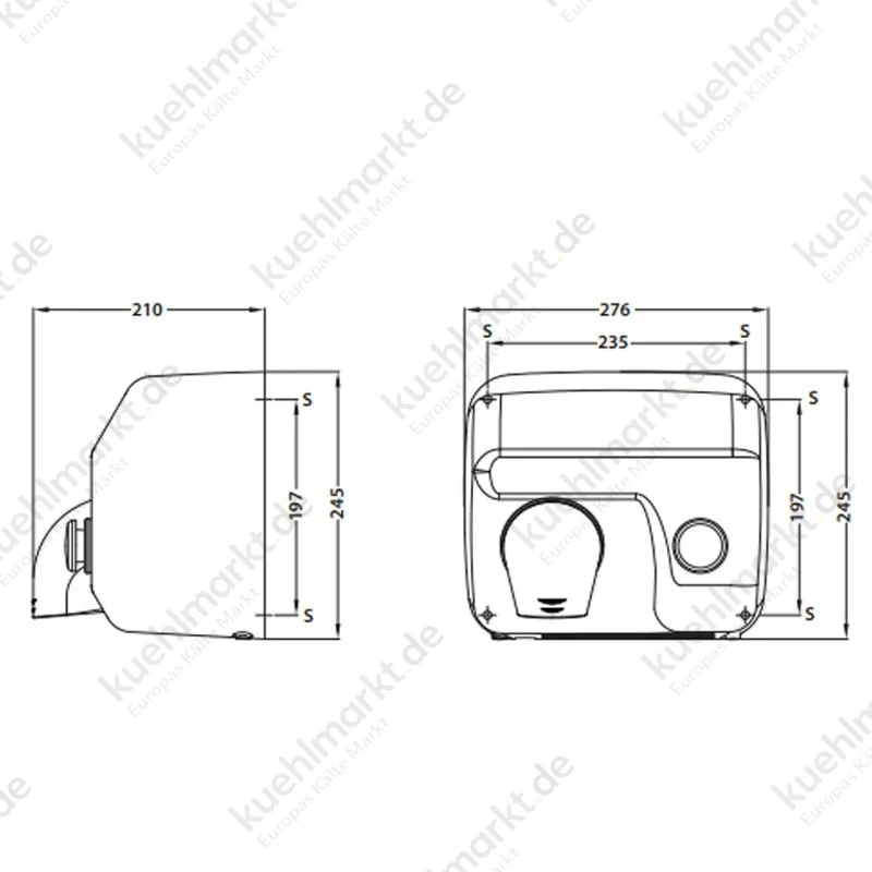 Elicent manueller Händetrockner weiß 4HD0001
