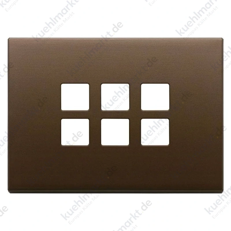 Vimar Eikon 3M Platte für 6 Flat Steuerungen Metall Bronze 22693.12