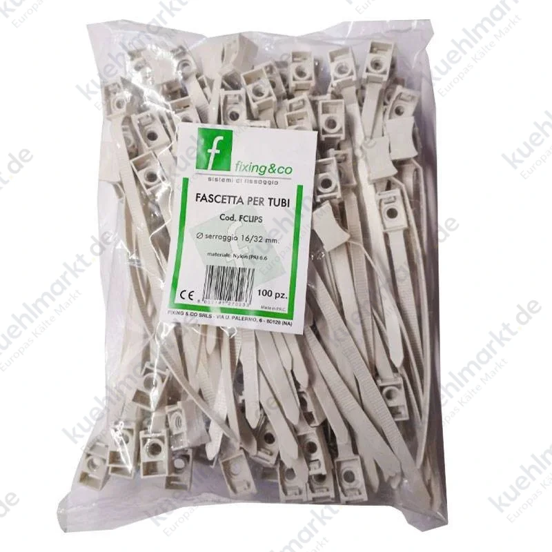 Fixing Befestigungssatz Kabelbinder 16-32 mm grau und Flüssigkeit Gelfix 1L KITB25