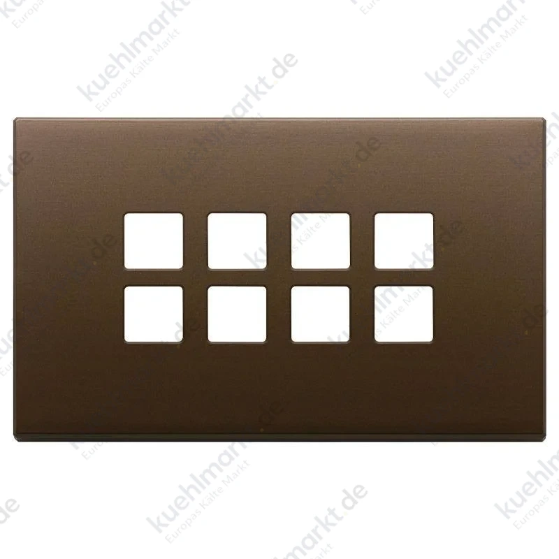 Vimar Eikon 4M Platte für 8 Flat Steuerungen Metall Bronze 22694.12