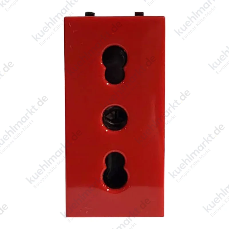 Abb Zenit zweipolige Steckdose N2133 RJ 10/16A 1 Modul Rot Z1103RJ