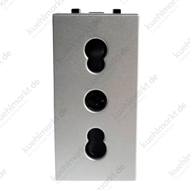 Abb Zenit zweipolige Steckdose N2133 PL 10/16A 1 Modul Silber Z1103PL