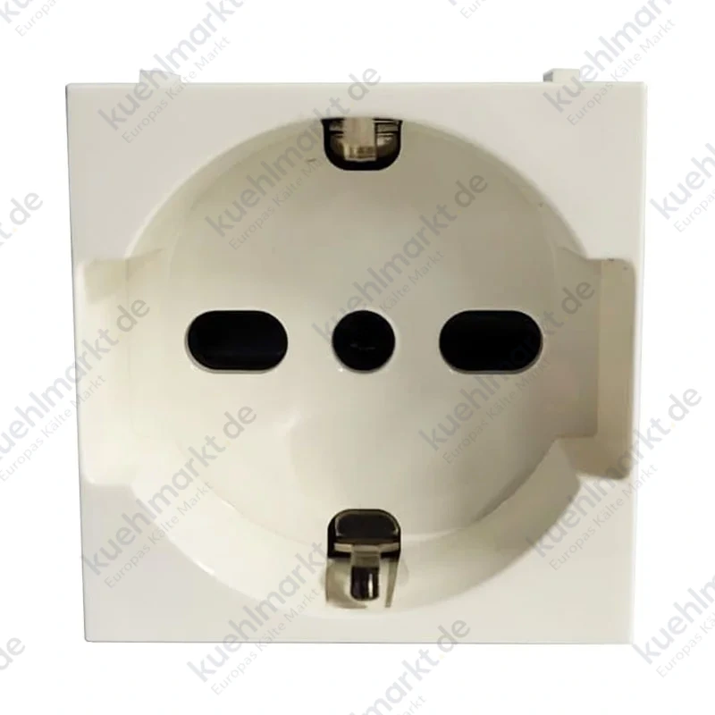 Abb Zenit Schuko und zweipolige Steckdose N2233 BL 2 Module Weiß Z1109BL