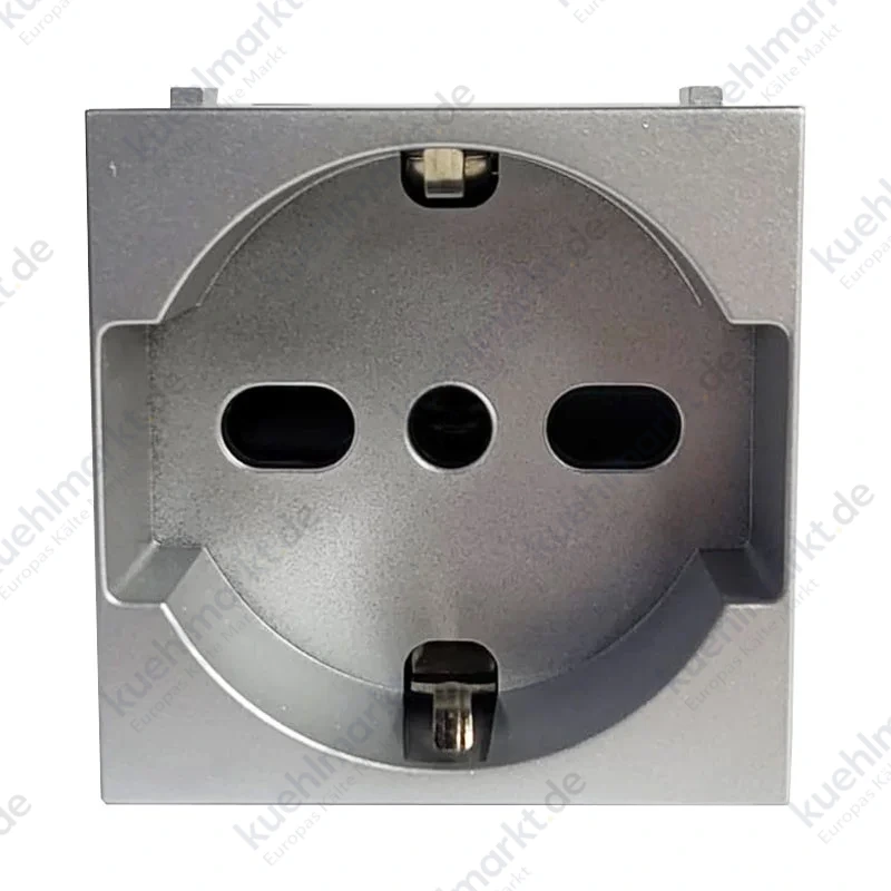 Abb Zenit Schuko und zweipolige Steckdose N2233 PL 2 Modul Silber Z1109PL