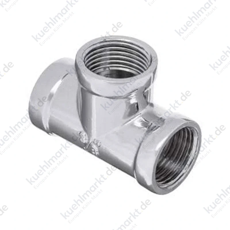IBP T-Stück für Rohre I/I/I 3/8 Messing verchromt 8130 M03C03003