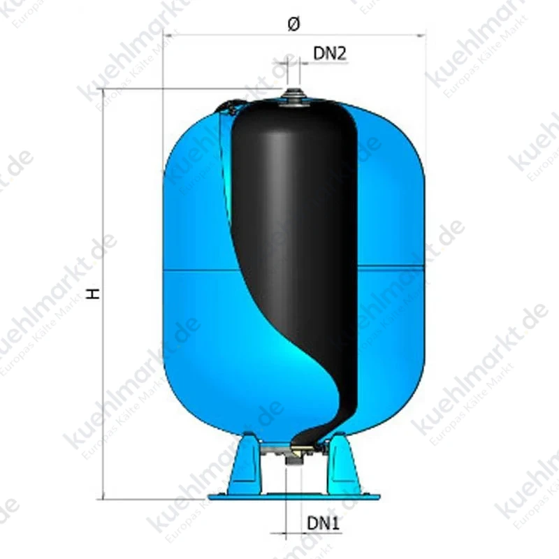 Elbi AFV 100 Liter Membran-Druckkessel für Brauchwasser A032L38