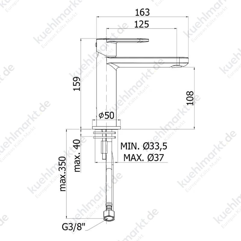 Paffoni Candy Waschtischbatterie ohne Ablauf Chrom CA071HCR