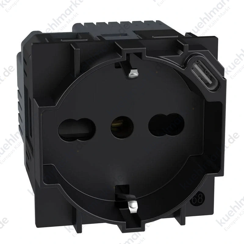 Bticino Living Now P40 Schuko USB-Steckdose Schwarz KG4140A16USB