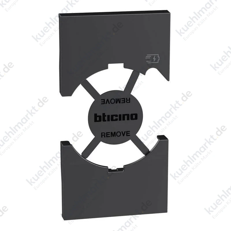 Bticino Living Now Abdeckung für Schuko-Steckdose mit USB Schwarz KG68