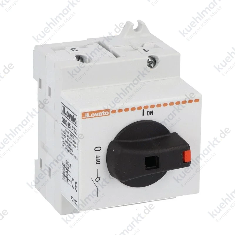 Lovato Trennschalter zweipolig für Photovoltaikanwendungen DC 25A 800V - 16A 1000V GD025AT2