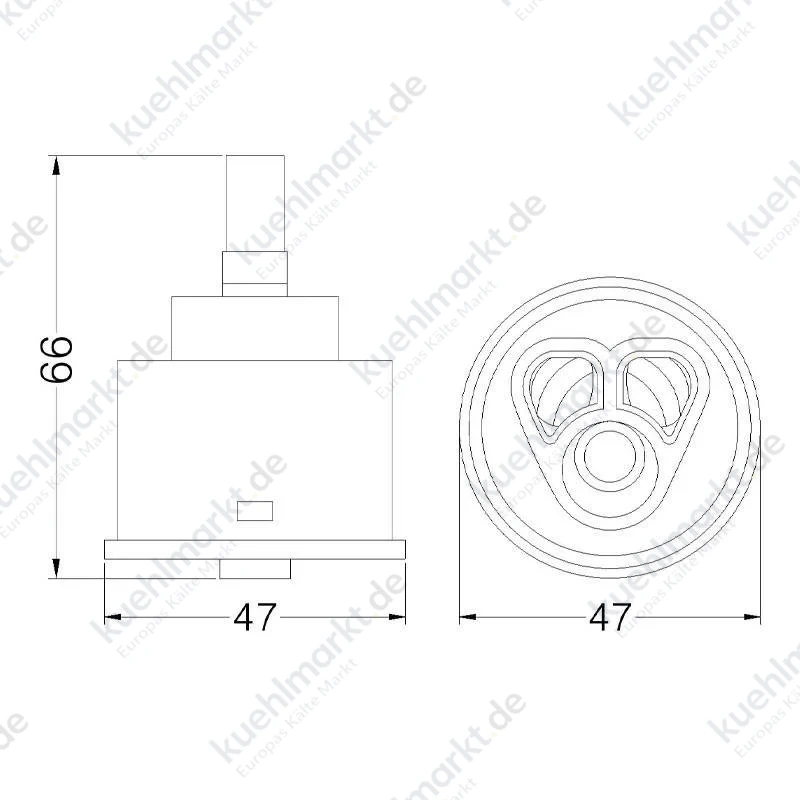 Keramik-Kartusche für GTL-Mischer D 47 mm H 66 mm 818000PBMPB
