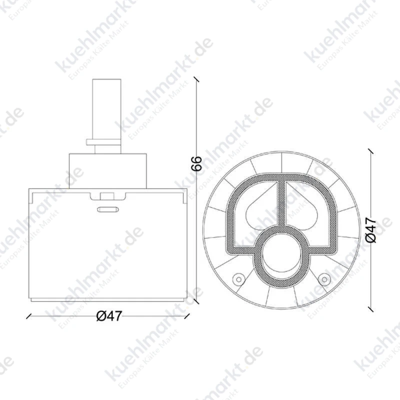 Keramik-Kartusche für GTL-Mischer D 47 mm H 66 mm 818000PB47