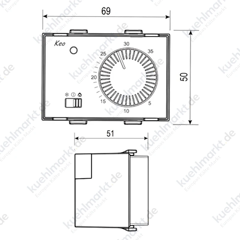Vemer KEO-A Unterputz Raumthermostat 230V KEO-B VN171500