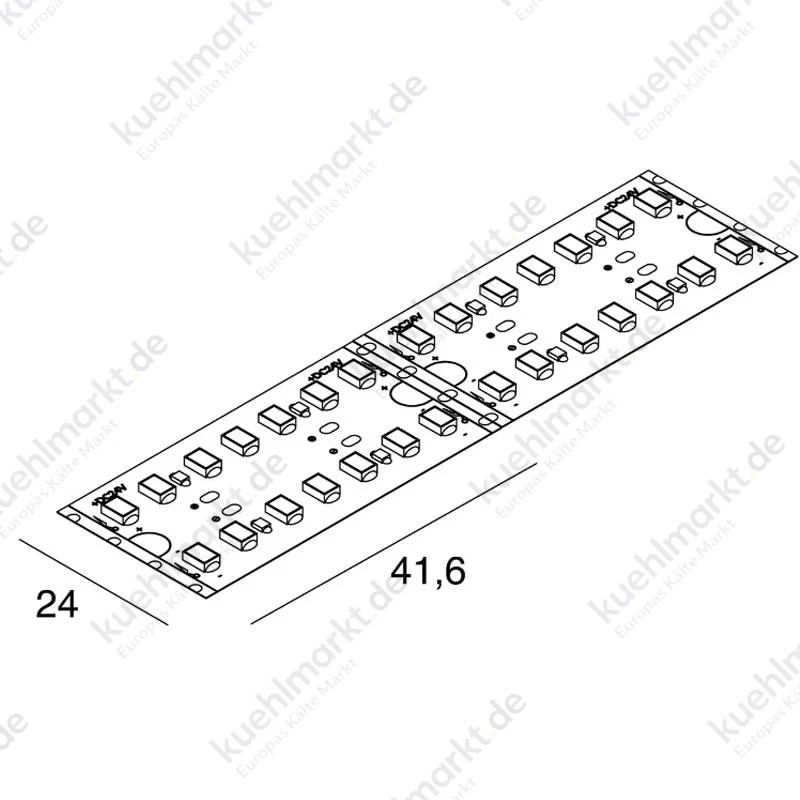 Novalux LED-Streifen 125W 24V 4000K CR90 IP20 5 Meter 2 Reihen 100918.99