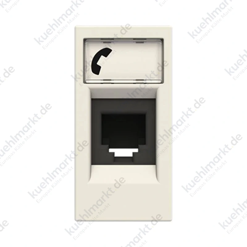 Abb Zenit RJ12 Telefonbuchse N2117.6 BL mit weißer Abdeckung Z1120BL
