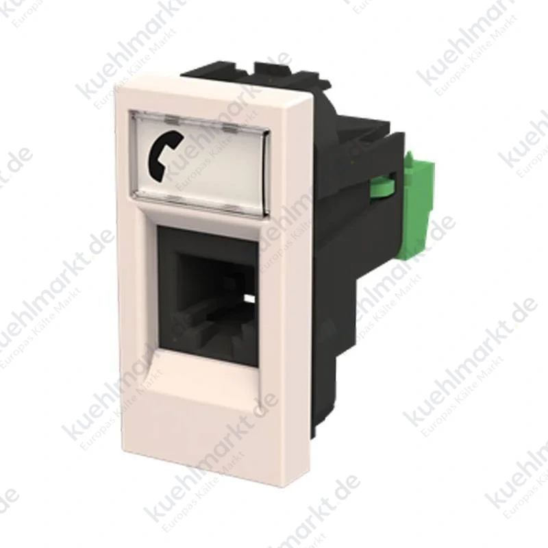 Abb Zenit RJ12 Telefonbuchse N2117.6 BL mit weißer Abdeckung Z1120BL