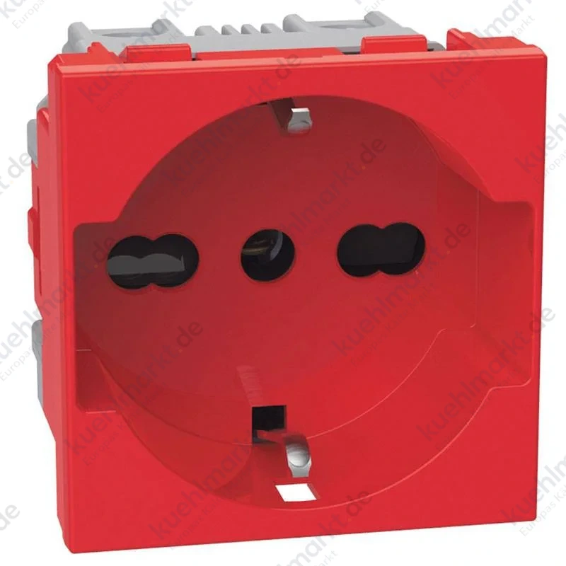 Bticino MATIXGO Schuko-Steckdose P40 2 Module rot J4140A16R