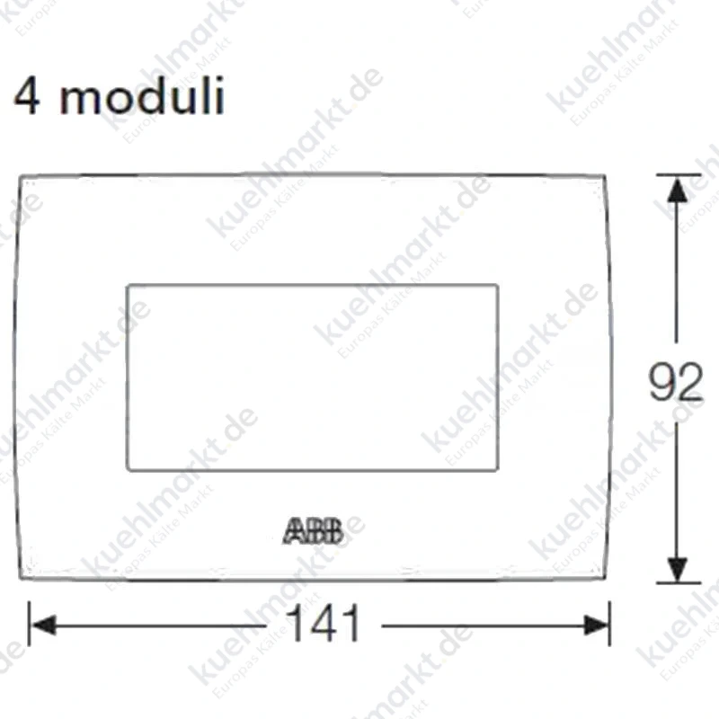 Abb Chiara Platte 4 Module Vulkan 2CSK0404CH